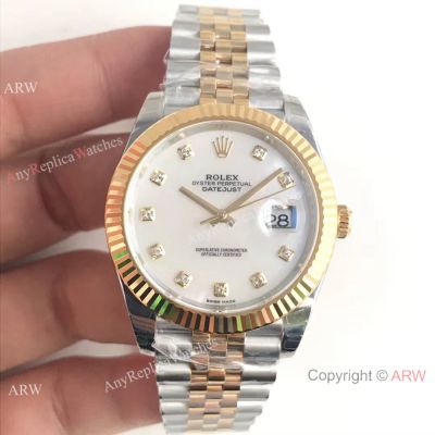 (EW) Knock off Rolex Datejust II watch White MOP Dial DJII 41mm ETA3255